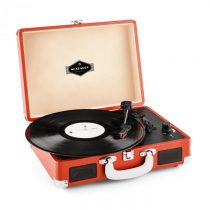 Auna Peggy Sue, červený, retro gramofón, vinyl LP, USB, line out