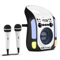 Auna Kara Illumina, čierny, karaoke systém, CD, USB, MP3, LED svetelná show, 2 x mikrofón, prenosný