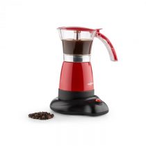 OneConcept Funpresso, červený, varič na espresso, elektrický, 6 šálok, 300 ml