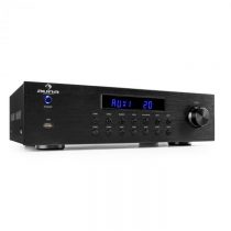 Auna AV2-CD850BT, 4-zónový stereo zosilňovač, 5x80W RMS, bluetooth, USB, CD, čierny