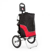 DURAMAXX Carry Red, cyklovozík, vozík za bicykel, ručný vozík, max. nosnosť 20 kg, čierno-červený