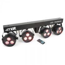 MAX LED PAR-Bar-Set 4-cestný kit 3x 4-v-1 LED RGBW vrátane T-baru a stojanu