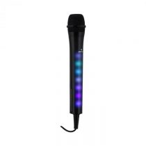 Auna Kara Dazzl karaoke mikrofón s LED svetelným efektom, čierna farba