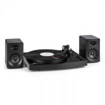 Auna TT-Play gramofón, 2 stereo reproduktory (3“/10W) BT 33 1/3 a 45 otáčok/min, čierna farba