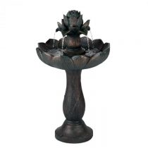 Blumfeldt Rose Belle, záhradná fontána, polyresin, 6 W, romantický dizajn, kovový vzhľad