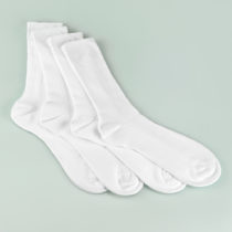 Blancheporte 4 páry zdravotných ponožiek, biela biela 39/42