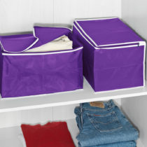 Blancheporte 2-dielna súprava úložných boxov, lila lila