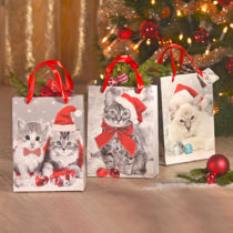 Blancheporte 3 darčekové tašky "Vianočné mačky"