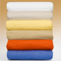 Blancheporte 2 napínacie posteľné plachty, žltá karamelová 100x200cm