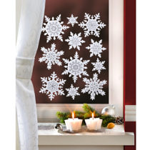 Blancheporte 11-dielny obrázok na okno "Snehové vločky"