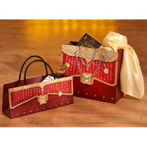 Blancheporte 2 darčekové tašky, zlatá farba bordó
