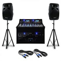 Electronic-Star DJ PA SET „Punch Line“, s výkonom až 1200 W, pre podujatia a