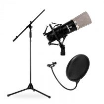 Auna Mikrofónový set, stojan, mikrofón a pop filter