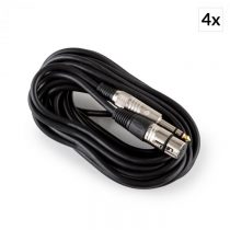 Electronic-Star audio kábel, čierny, XLR na 6,3 mm jack, 6 m, 4 kusy