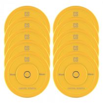 Capital Sports Nipton Bumper Plates, žlté, 5 párov, 15 kg, tvrdá guma