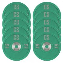 Capital Sports Performan Urethane Plates, zelené, 10 kg, 5 párov, kotúčové závažia