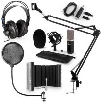 Auna CM003 mikrofónová sada V5, čierna, kondenzátorový mikrofón, USB konvertor, slúchadlá, mikrofóno...