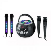 Auna SingSing čierna + Dazzl Mic Set karaoke zariadenie, mikrofón, LED osvetlenie